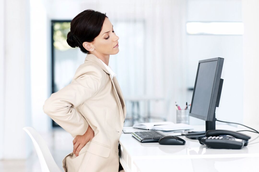 sedentary Aarbecht als Ursaach vun der Entwécklung vun Hals Osteochondrosis
